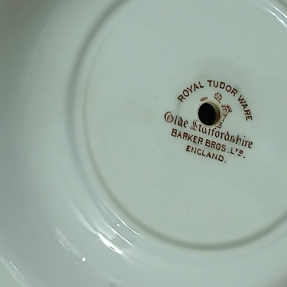 Vintage Royal Tudor Ware/Barker Bros. Ltd Fruit & Floral Small Pedestal Dish - Picture 7 of 7